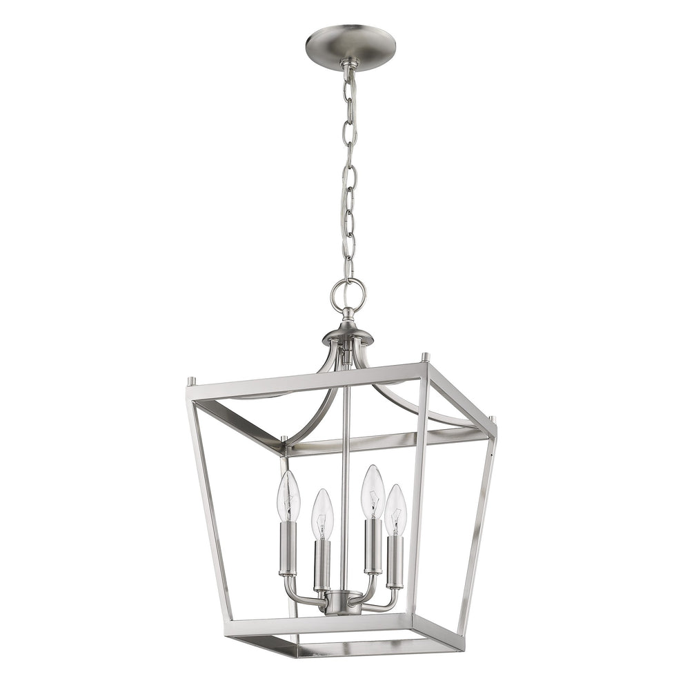 Kennedy 4-Light Satin Nickel Pendant By Homeroots | Pendant Lamps | Modishstore - 9