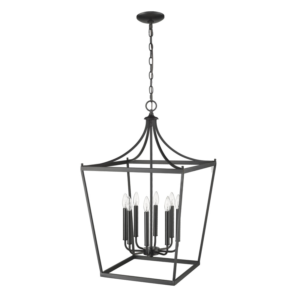 Kennedy 8-Light Matte Black Pendant By Homeroots | Pendant Lamps | Modishstore - 7