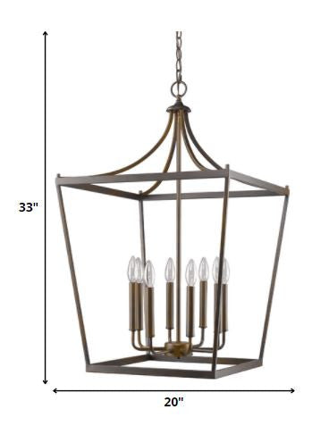 Kennedy 8-Light Oil-Rubbed Bronze Foyer Pendant By Homeroots | Pendant Lamps | Modishstore - 5