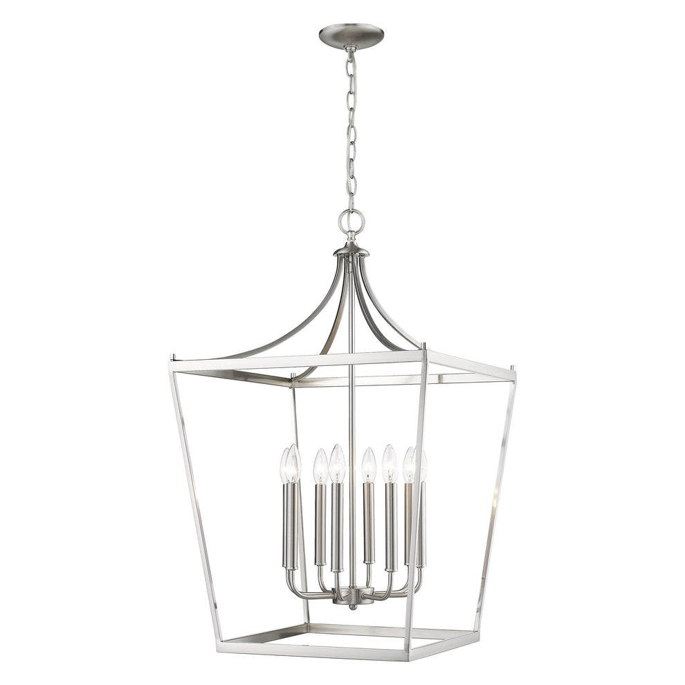Kennedy 8-Light Satin Nickel Pendant By Homeroots | Pendant Lamps | Modishstore - 2