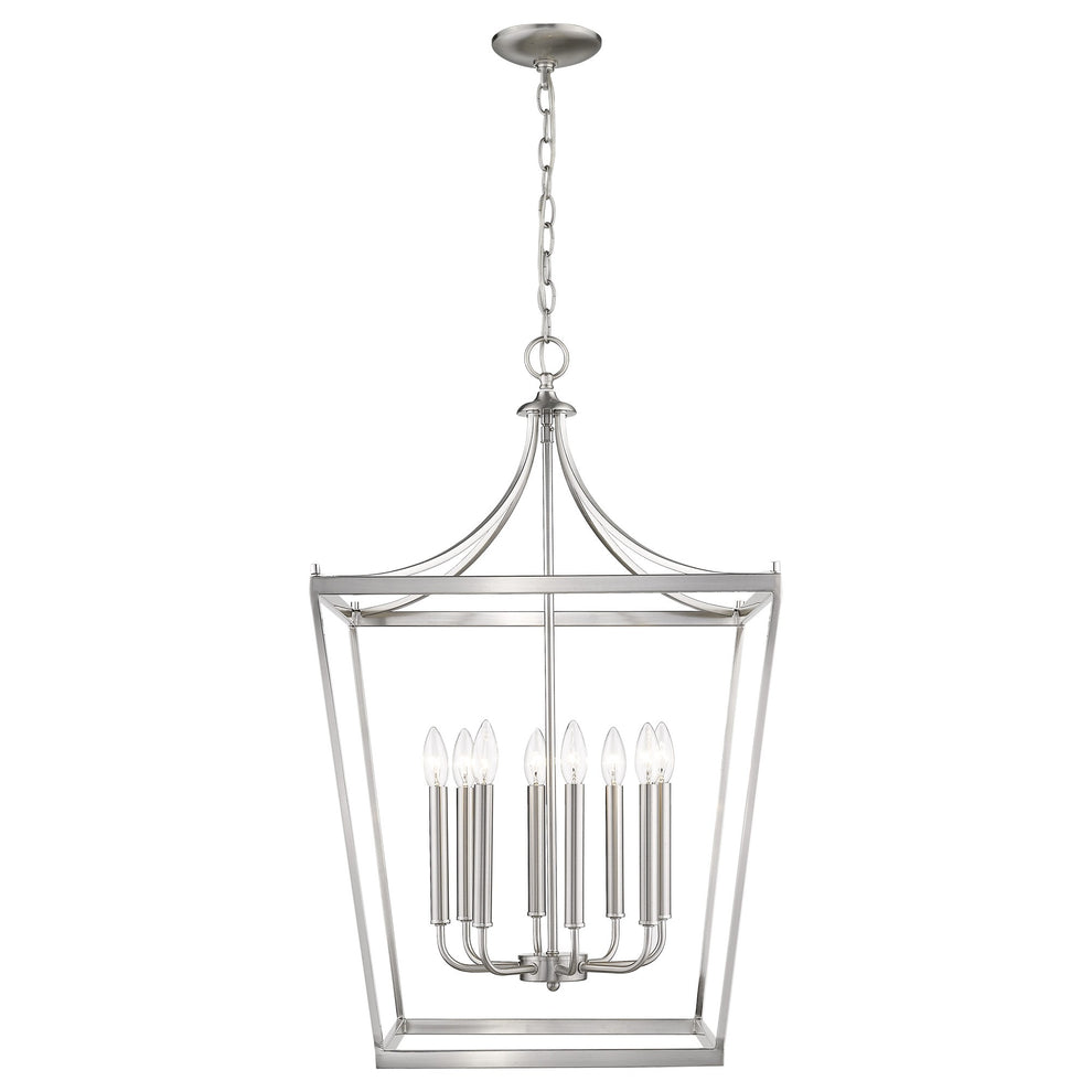 Kennedy 8-Light Satin Nickel Pendant By Homeroots | Pendant Lamps | Modishstore - 4