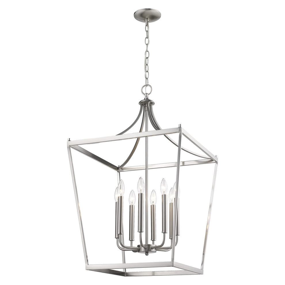 Kennedy 8-Light Satin Nickel Pendant By Homeroots | Pendant Lamps | Modishstore - 5