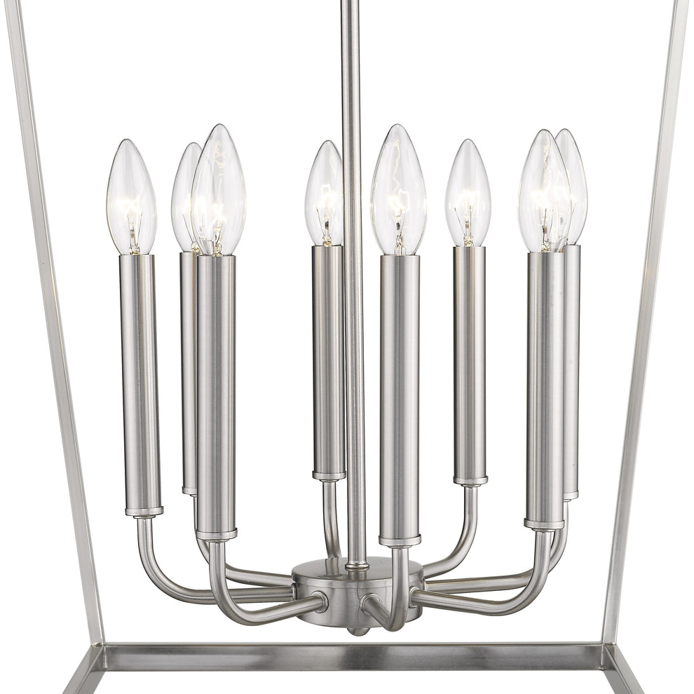 Kennedy 8-Light Satin Nickel Pendant By Homeroots | Pendant Lamps | Modishstore - 6