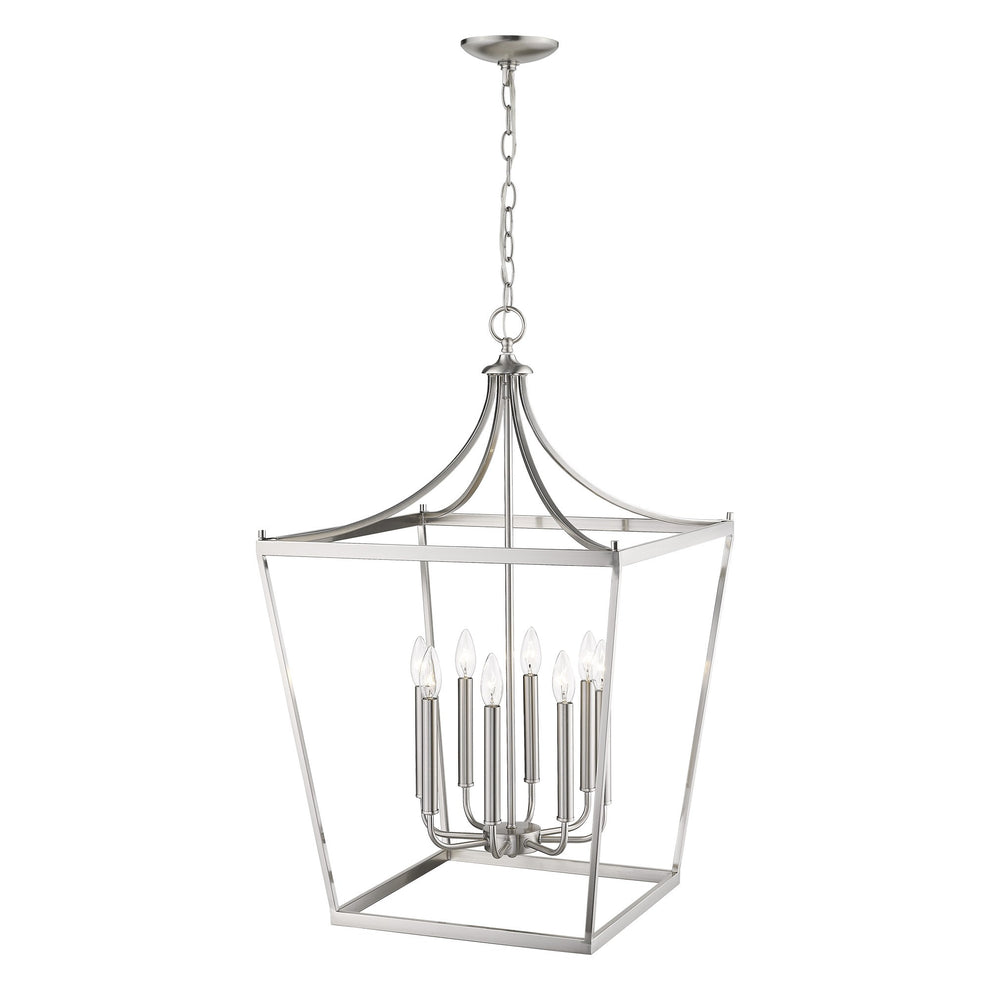 Kennedy 8-Light Satin Nickel Pendant By Homeroots | Pendant Lamps | Modishstore - 8