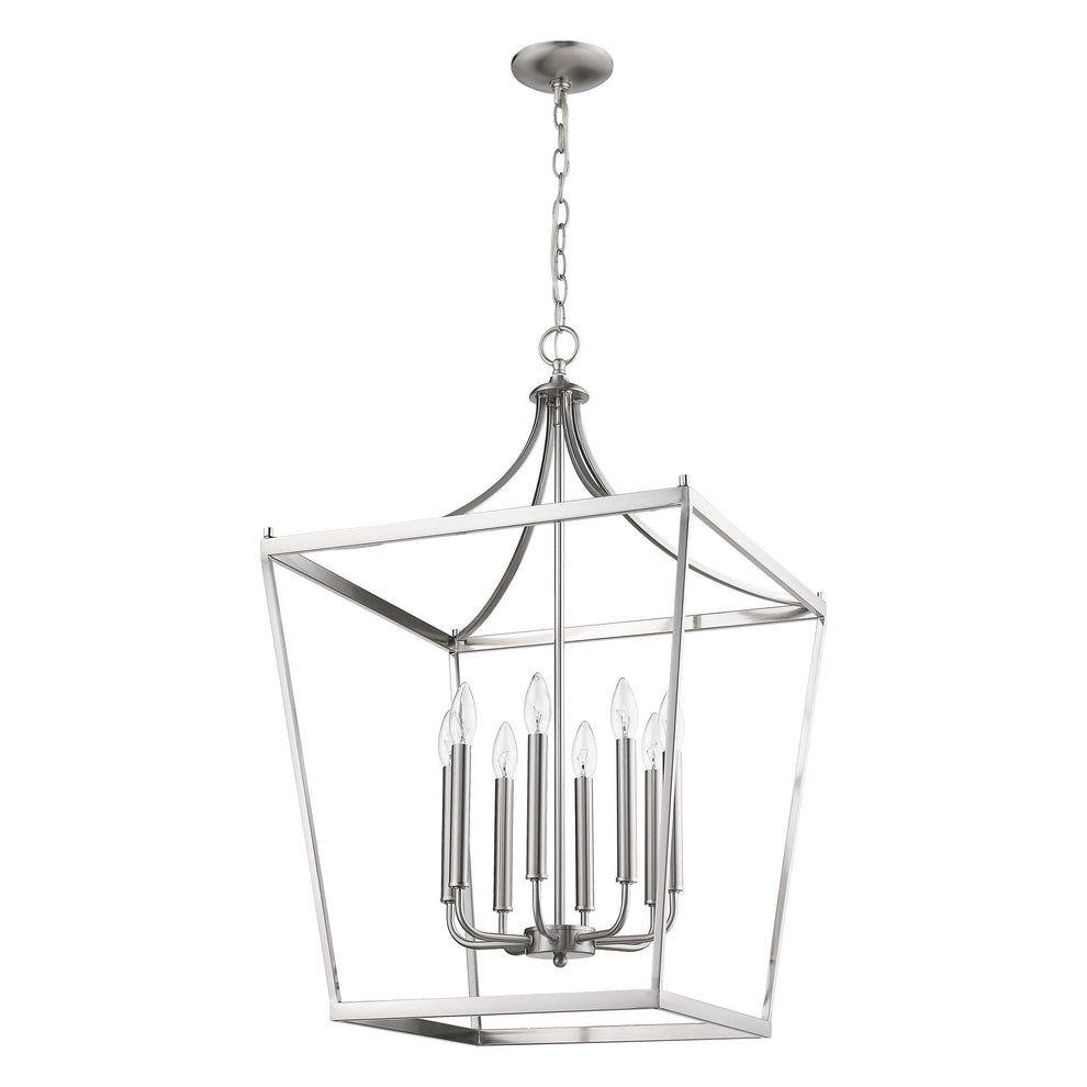 Kennedy 8-Light Satin Nickel Pendant By Homeroots | Pendant Lamps | Modishstore - 9