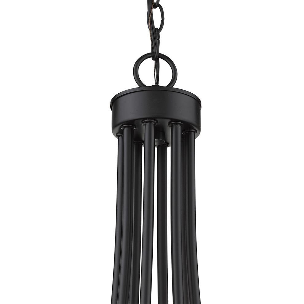 Sawyer 8-Light Matte Black Chandelier By Homeroots | Chandeliers | Modishstore - 6