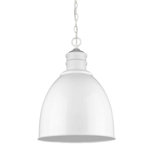 Colby 1-Light White Pendant By Homeroots