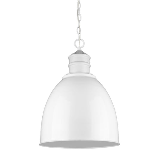 Colby 1-Light White Pendant By Homeroots | Pendant Lamps | Modishstore