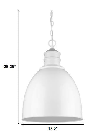 Colby 1-Light White Pendant By Homeroots | Pendant Lamps | Modishstore - 5