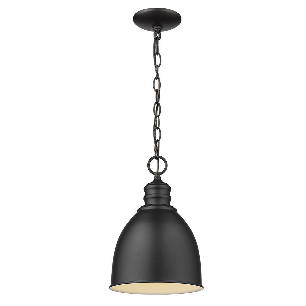 Minimalist Black Metal Pendant Hanging Light By Homeroots | Pendant Lamps | Modishstore - 2