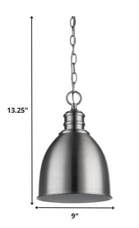 Minimalist Silver Metal Pendant Hanging Light By Homeroots | Pendant Lamps | Modishstore - 5