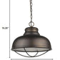 Ansen 1-Light Oil-Rubbed Bronze Pendant With Gloss White Interior Shade By Homeroots | Pendant Lamps | Modishstore - 5