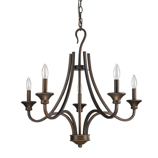 Michelle 5-Light Oil-Rubbed Bronze Chandelier By Homeroots | Chandeliers | Modishstore