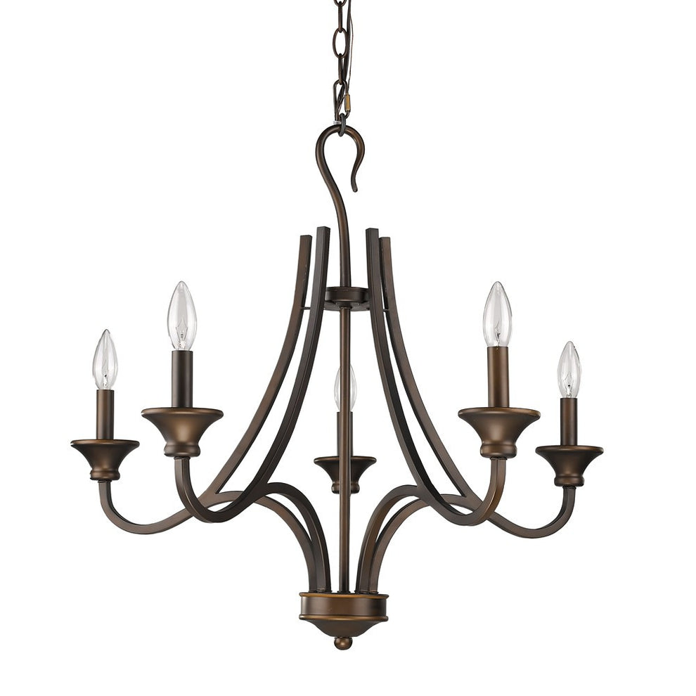 Michelle 5-Light Oil-Rubbed Bronze Chandelier By Homeroots | Chandeliers | Modishstore - 2