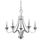 Michelle 5-Light Polished Nickel Chandelier By Homeroots | Chandeliers | Modishstore