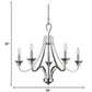 Michelle 5-Light Polished Nickel Chandelier By Homeroots | Chandeliers | Modishstore - 5