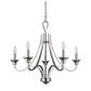 Michelle 5-Light Polished Nickel Chandelier By Homeroots | Chandeliers | Modishstore - 2