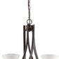 Mia 5-Light Oil-Rubbed Bronze Chandelier With Etched Glass Shades By Homeroots | Chandeliers | Modishstore - 3