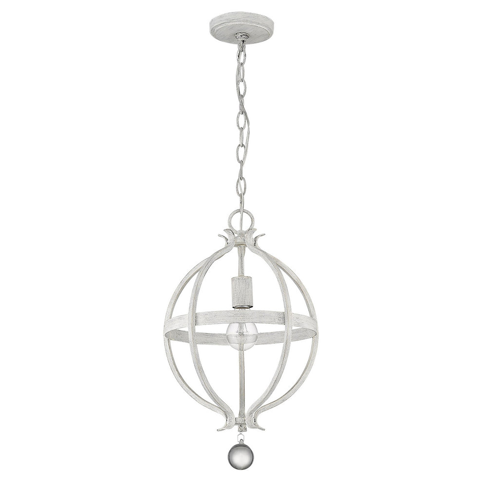 Callie 1-Light Country White Pendant By Homeroots | Pendant Lamps | Modishstore - 2
