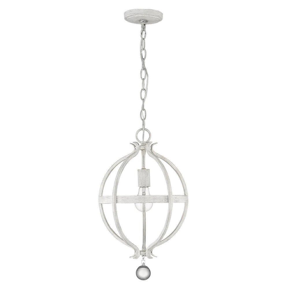 Callie 1-Light Country White Pendant By Homeroots | Pendant Lamps | Modishstore - 4