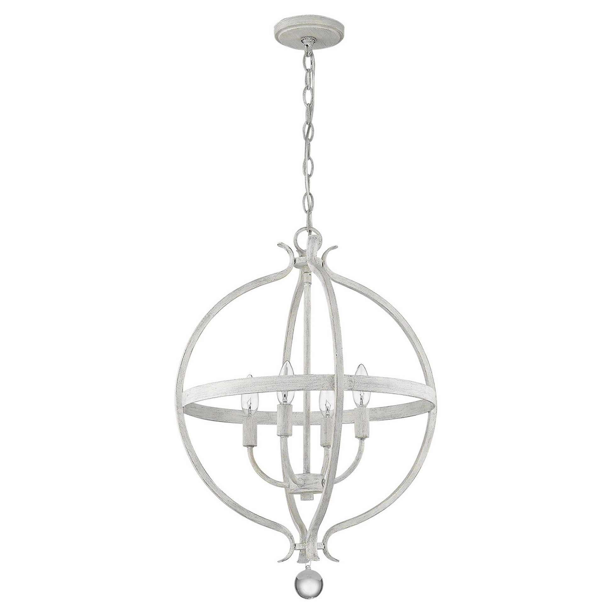 Callie 4-Light Country White Pendant By Homeroots | Pendant Lamps | Modishstore