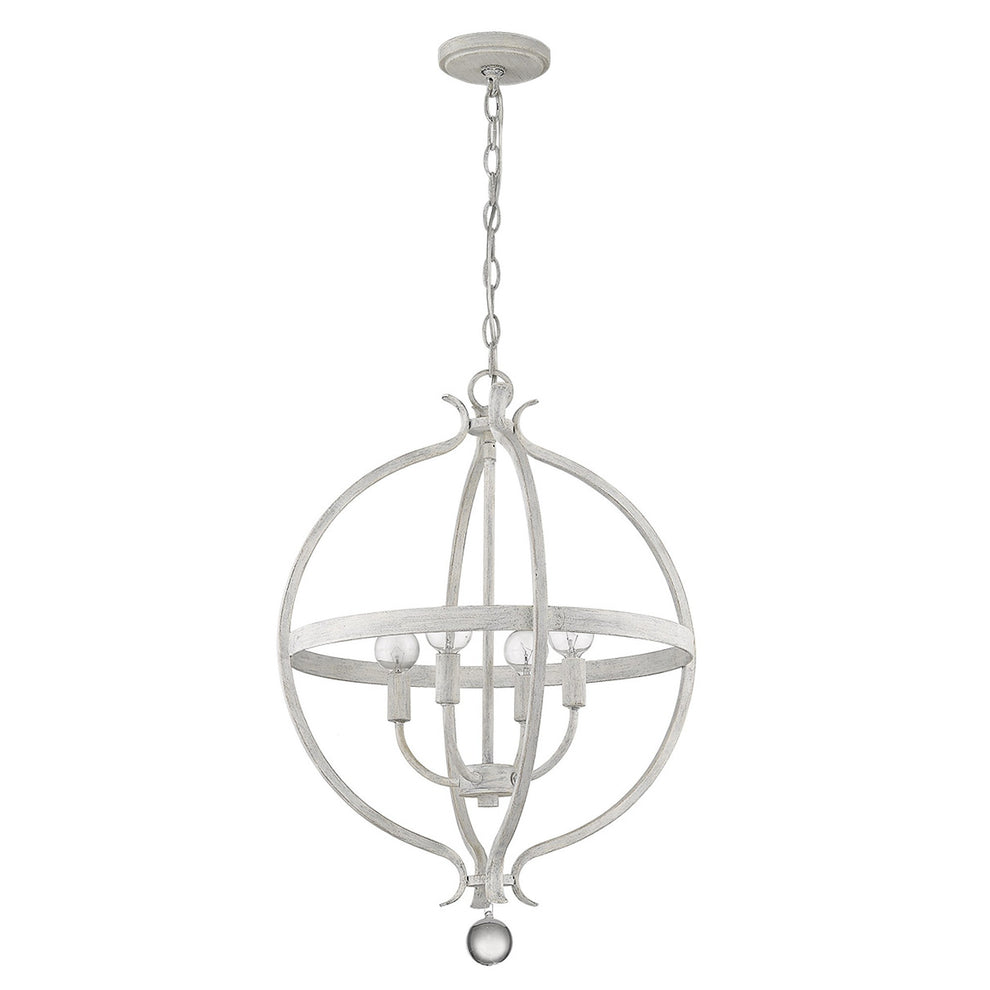 Callie 4-Light Country White Pendant By Homeroots | Pendant Lamps | Modishstore - 2