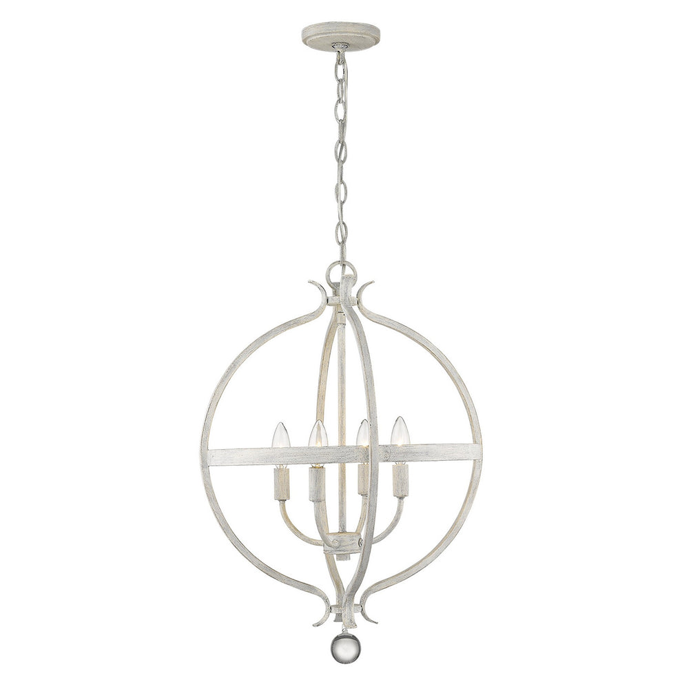 Callie 4-Light Country White Pendant By Homeroots | Pendant Lamps | Modishstore - 4
