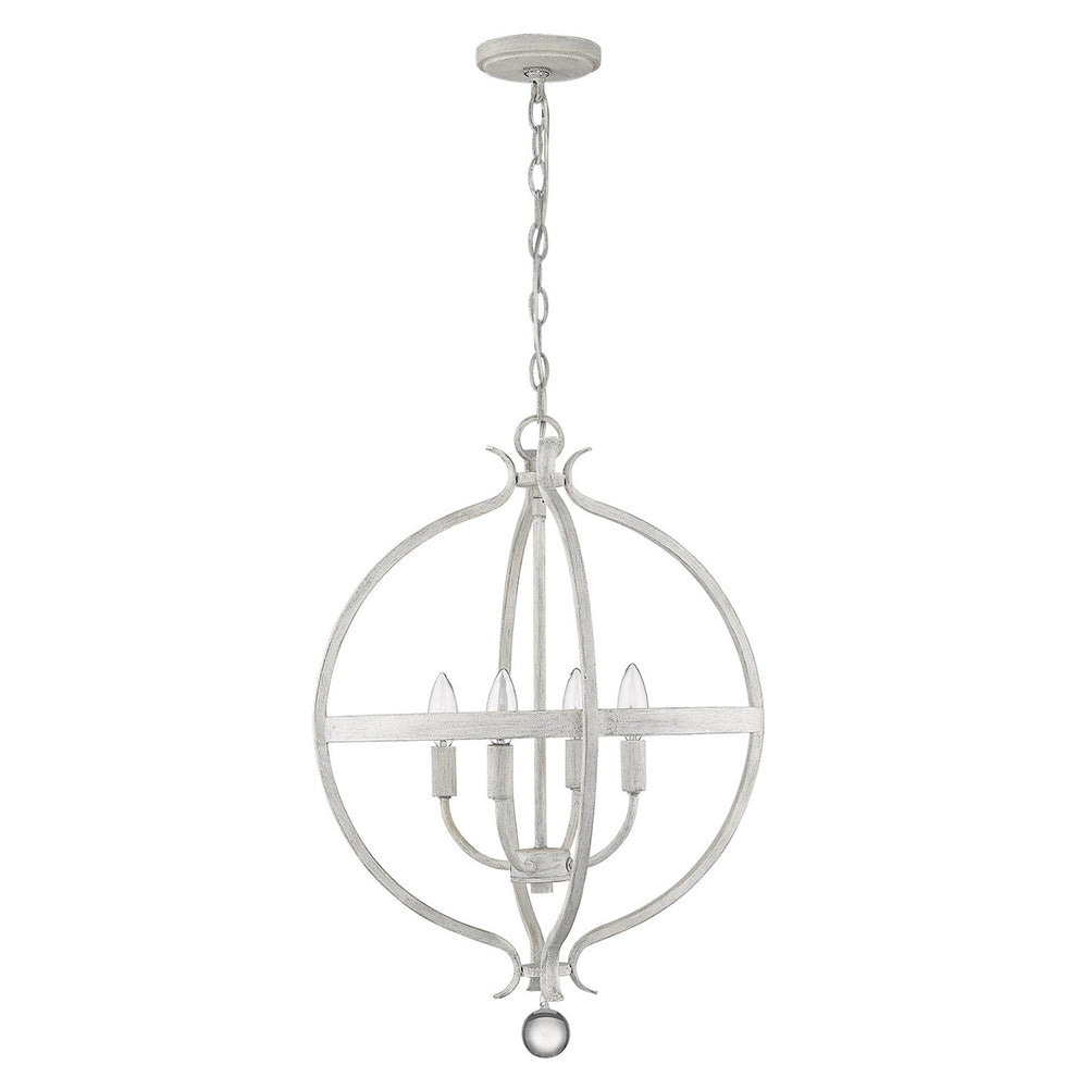 Callie 4-Light Country White Pendant By Homeroots | Pendant Lamps | Modishstore - 5