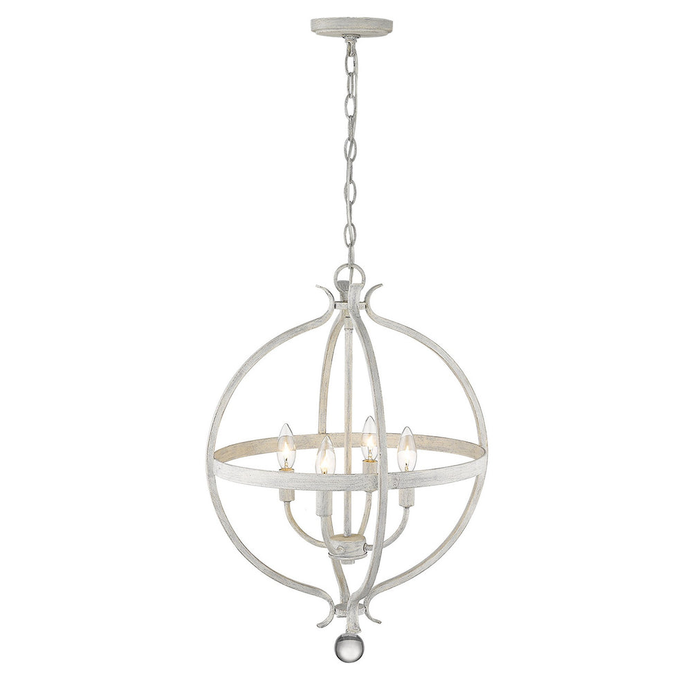 Callie 4-Light Country White Pendant By Homeroots | Pendant Lamps | Modishstore - 6