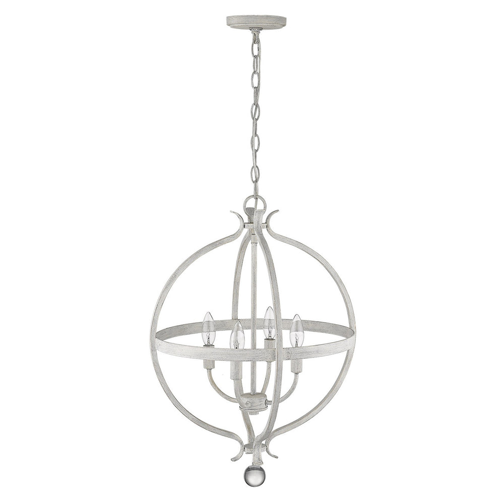 Callie 4-Light Country White Pendant By Homeroots | Pendant Lamps | Modishstore - 7