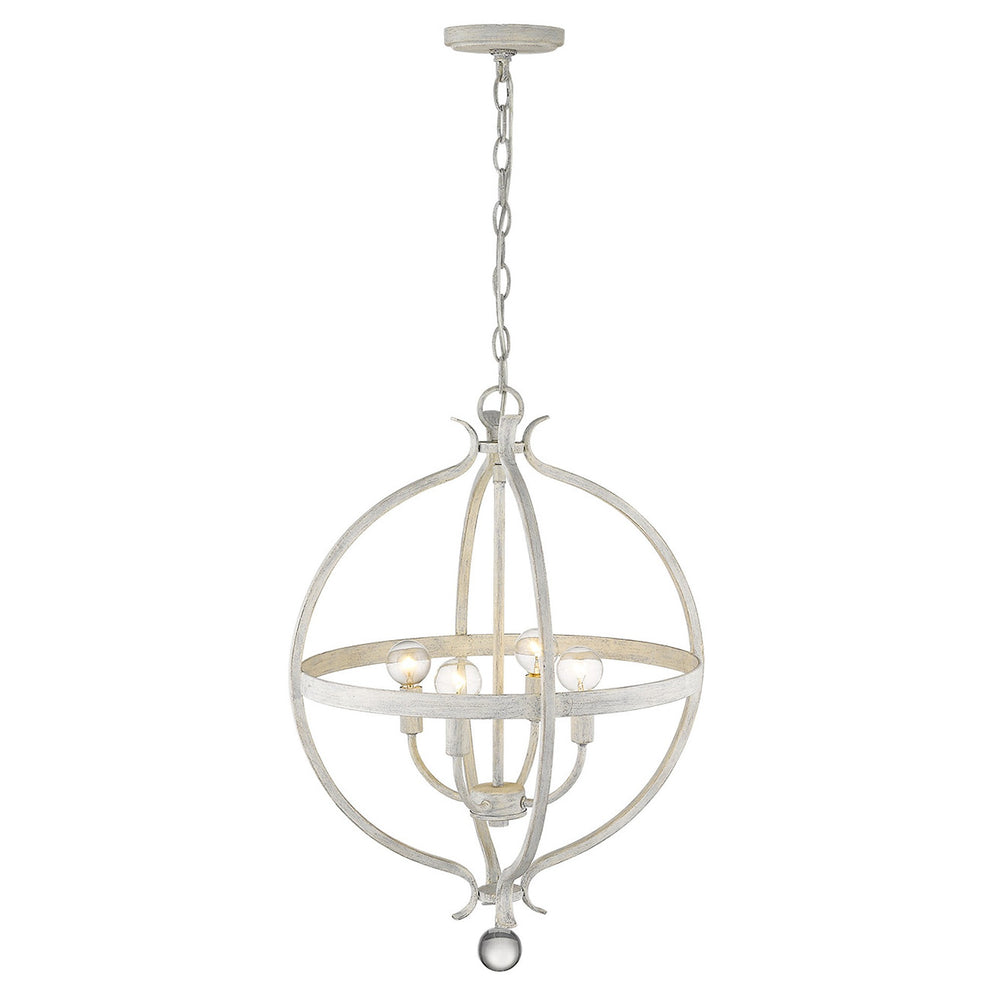 Callie 4-Light Country White Pendant By Homeroots | Pendant Lamps | Modishstore - 8