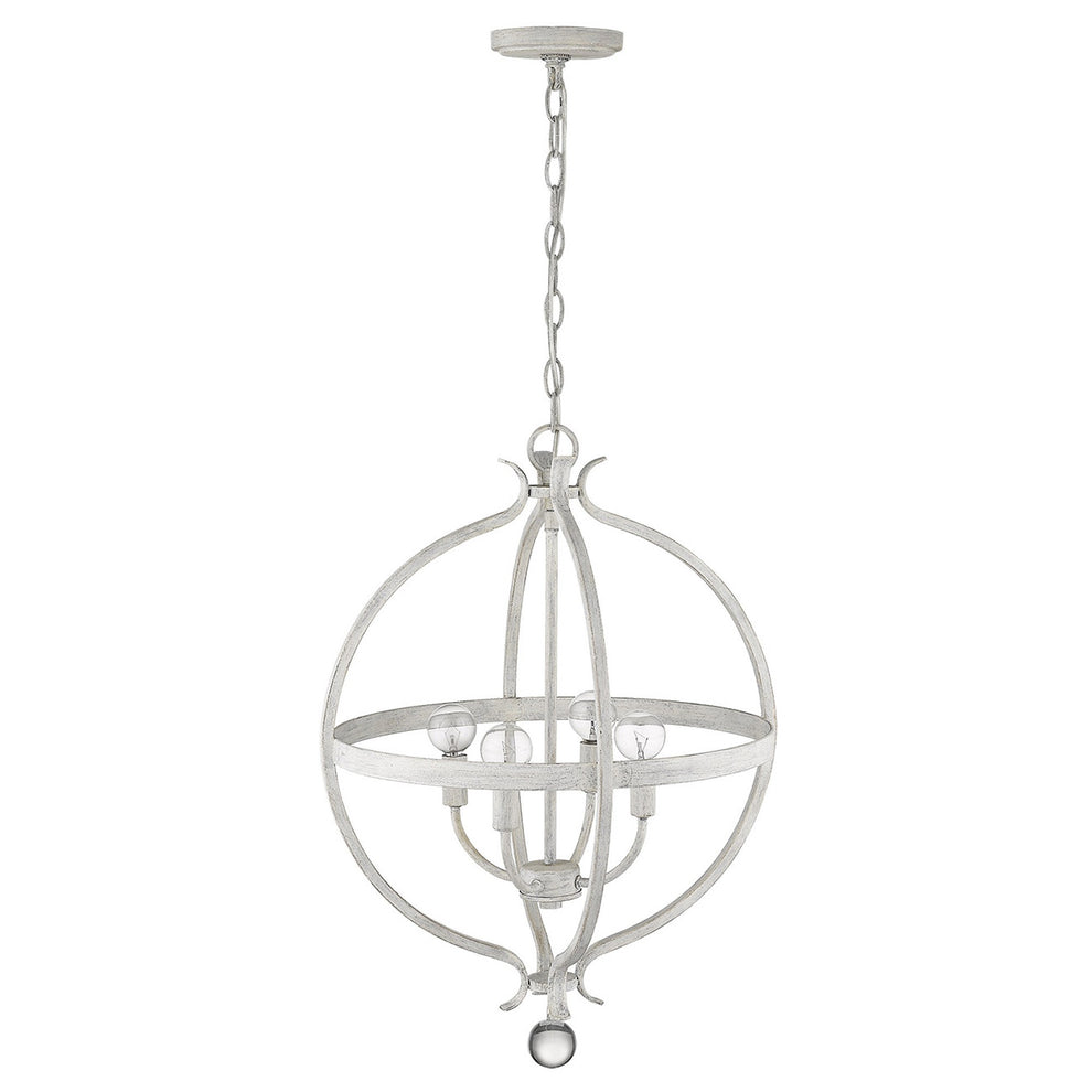 Callie 4-Light Country White Pendant By Homeroots | Pendant Lamps | Modishstore - 9