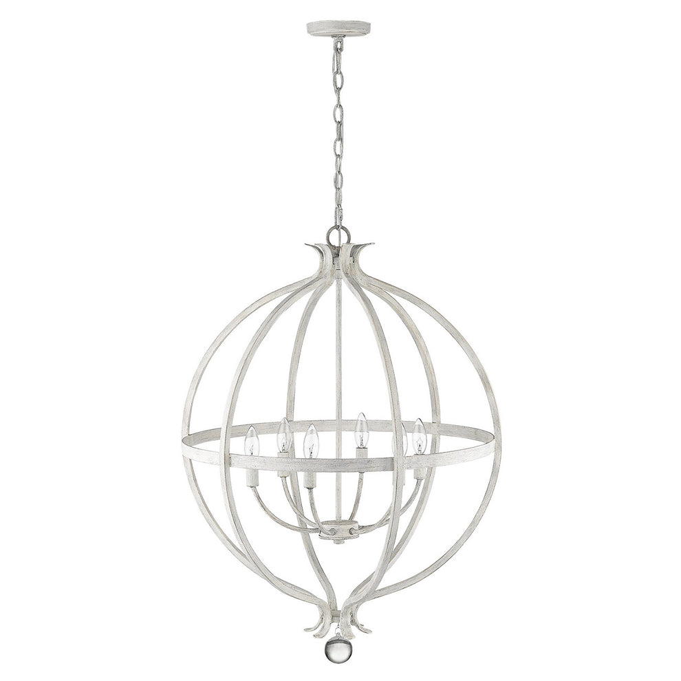 Callie 6-Light Country White Pendant By Homeroots | Pendant Lamps | Modishstore - 6