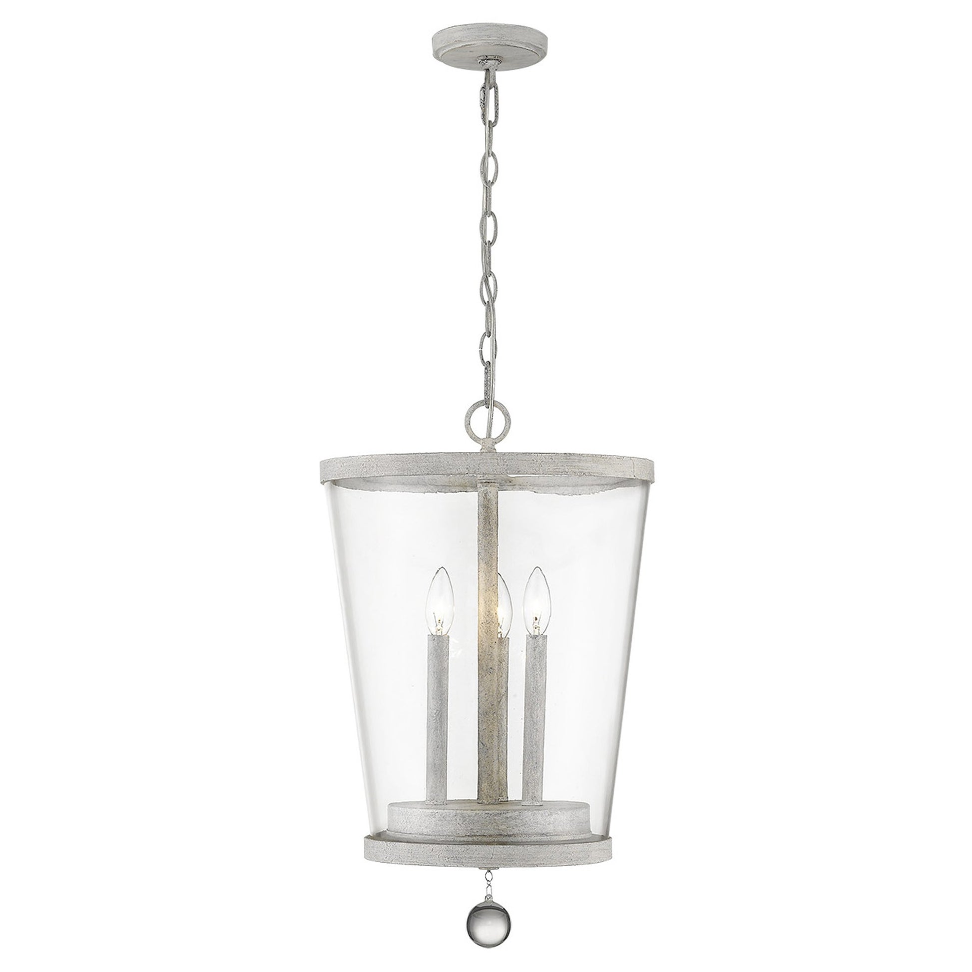 Callie 3-Light Country White Foyer Pendant By Homeroots | Pendant Lamps | Modishstore - 3