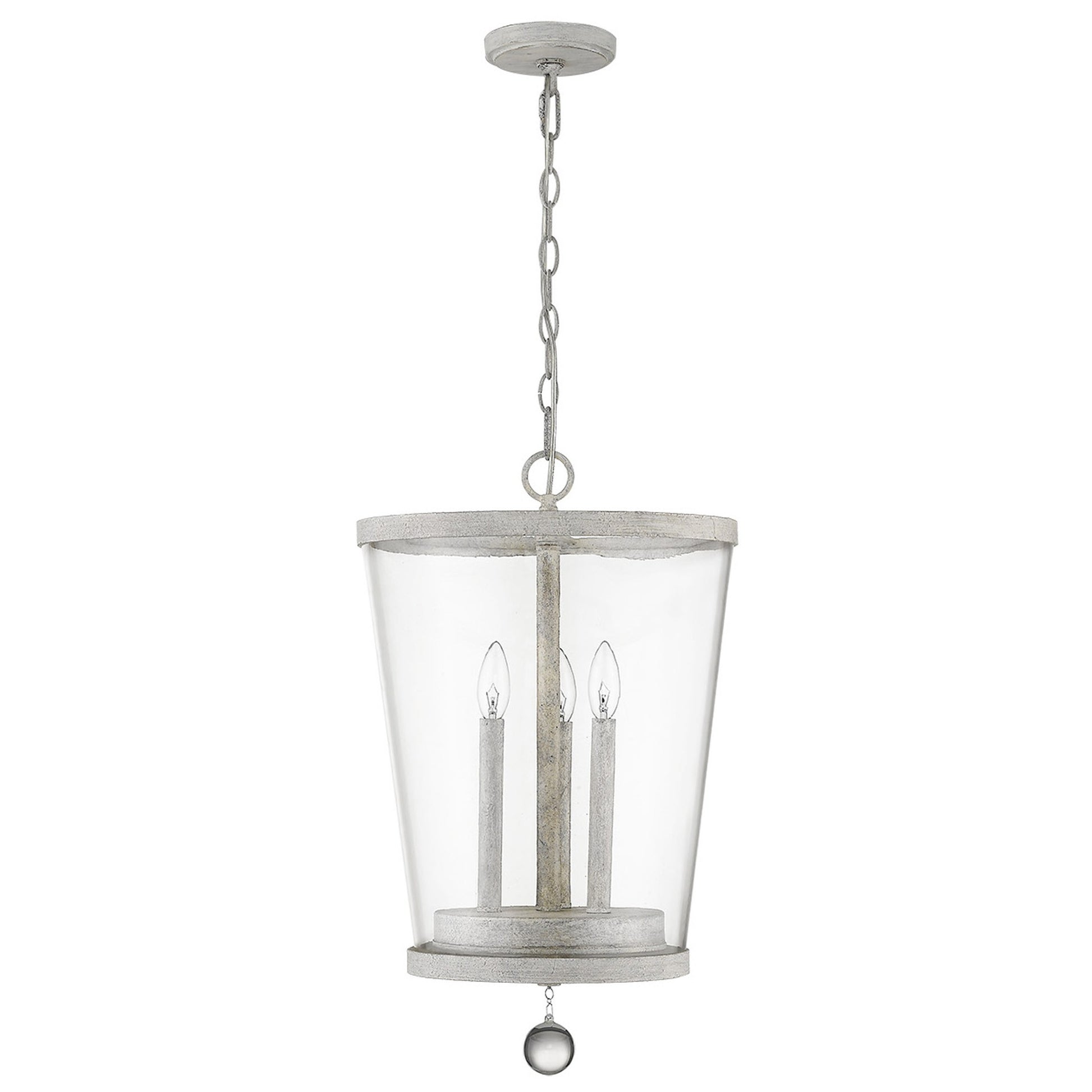 Callie 3-Light Country White Foyer Pendant By Homeroots | Pendant Lamps | Modishstore - 4
