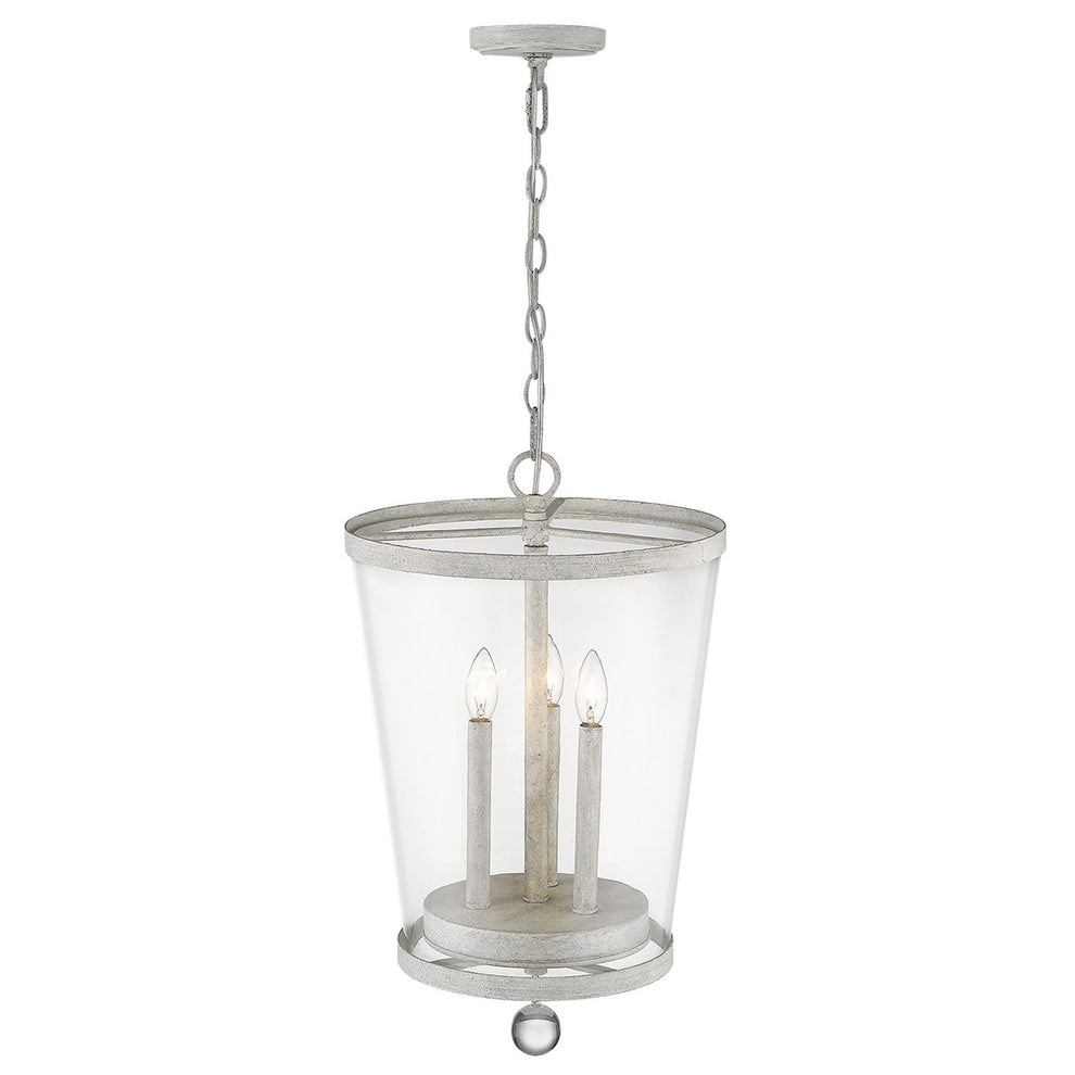 Callie 3-Light Country White Foyer Pendant By Homeroots | Pendant Lamps | Modishstore - 5