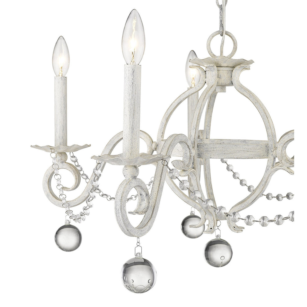Callie 5-Light Country White Chandelier By Homeroots | Chandeliers | Modishstore - 7