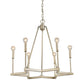 Reagan 6-Light Washed Gold Chandelier By Homeroots | Chandeliers | Modishstore - 2