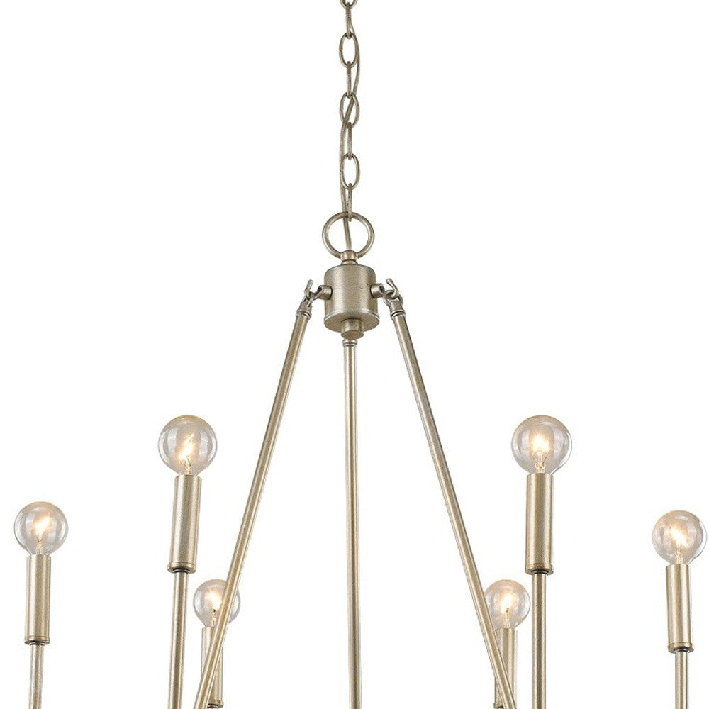 Reagan 6-Light Washed Gold Chandelier By Homeroots