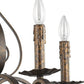 Lydia 5-Light Russet Chandelier With Melted Wax Tapers By Homeroots