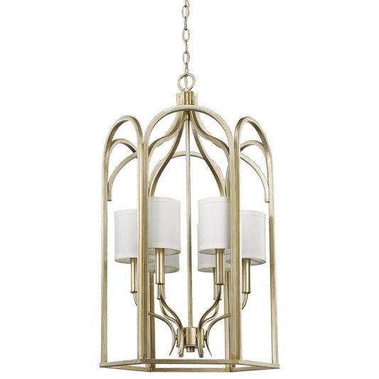Ellie 6-Light Washed Gold Foyer Pendant By Homeroots - 398140 | Pendant Lamps | Modishstore