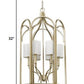 Ellie 6-Light Washed Gold Foyer Pendant By Homeroots - 398140