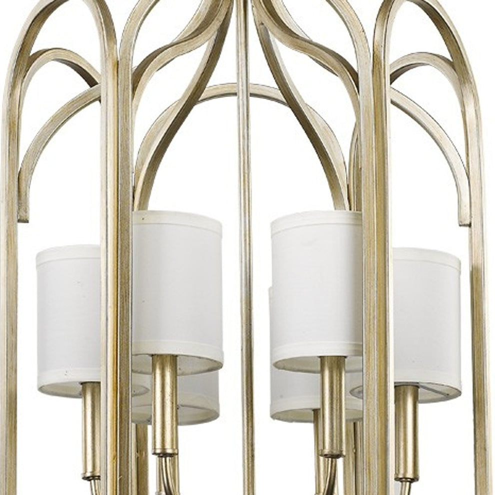 Ellie 6-Light Washed Gold Foyer Pendant By Homeroots - 398140 | Pendant Lamps | Modishstore - 3