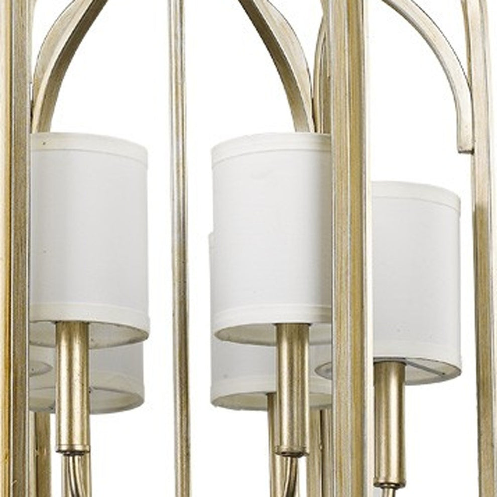 Ellie 6-Light Washed Gold Foyer Pendant By Homeroots - 398140 | Pendant Lamps | Modishstore - 4