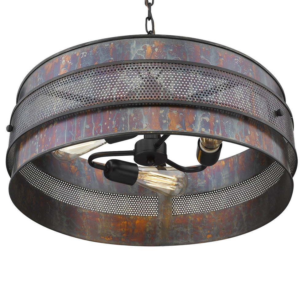 Ryker 3-Light Bronze Patina Pendant By Homeroots | Pendant Lamps | Modishstore - 4