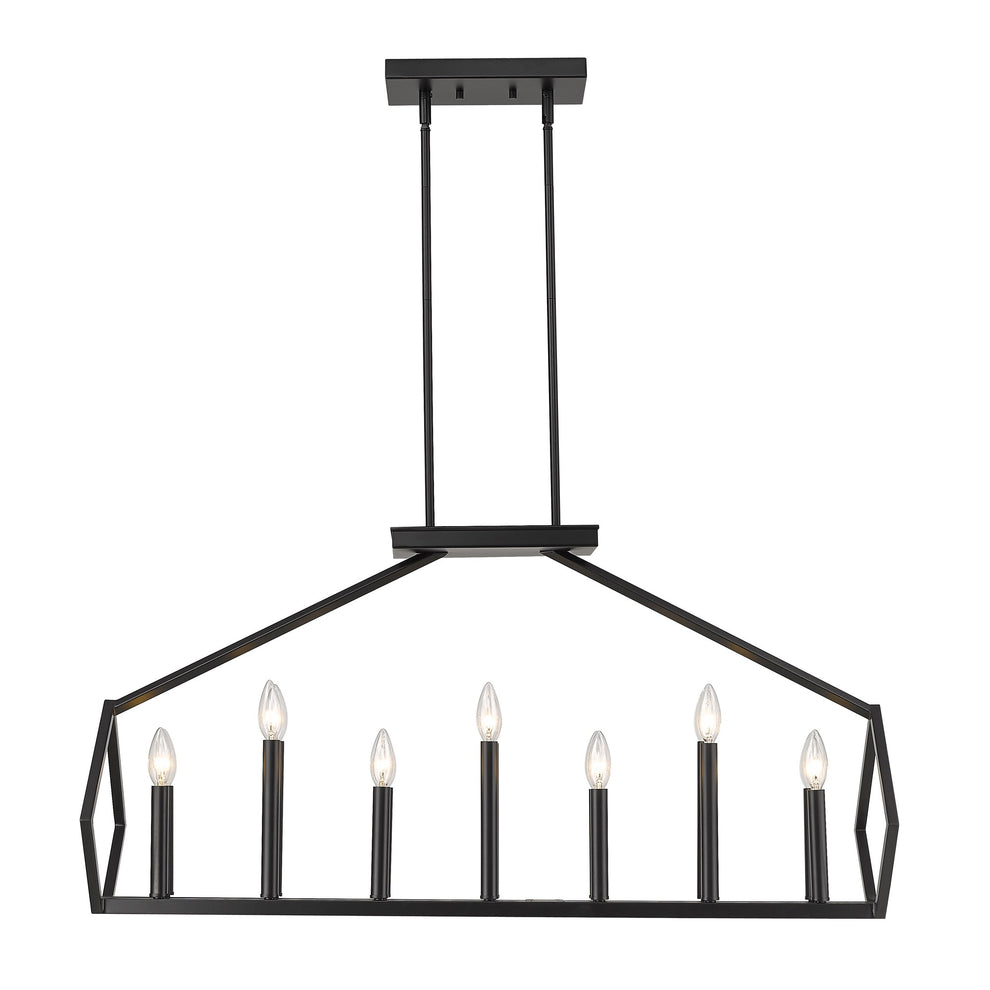 Luca 14-Light Matte Black Island Pendant By Homeroots | Pendant Lamps | Modishstore - 4