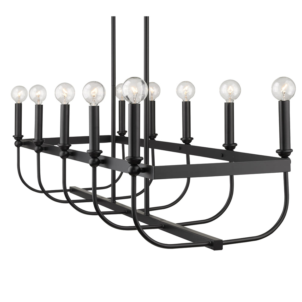 Beckett 10-Light Matte Black Island Pendant By Homeroots | Pendant Lamps | Modishstore - 4