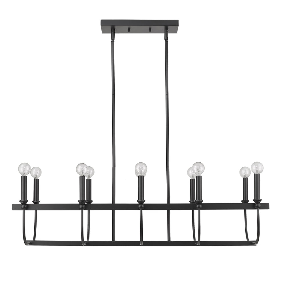 Beckett 10-Light Matte Black Island Pendant By Homeroots | Pendant Lamps | Modishstore - 5