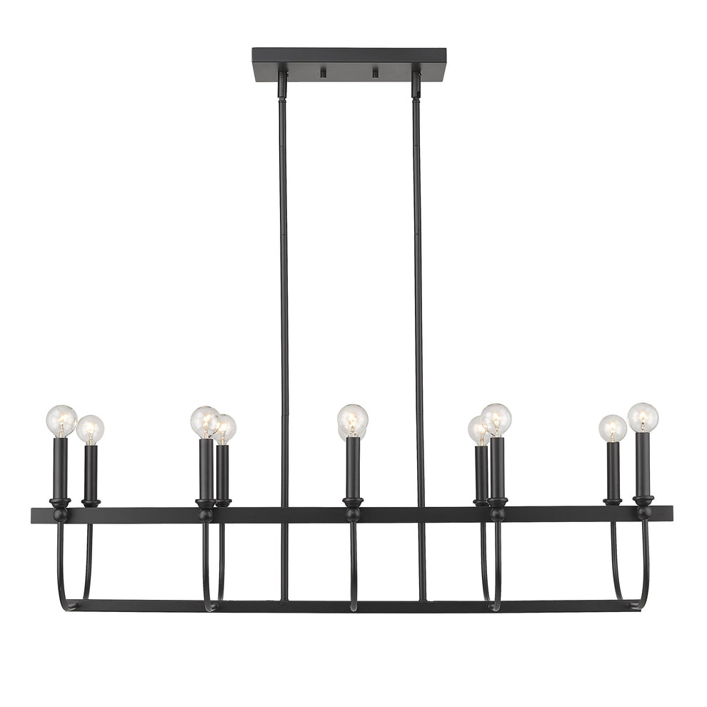 Beckett 10-Light Matte Black Island Pendant By Homeroots | Pendant Lamps | Modishstore - 6