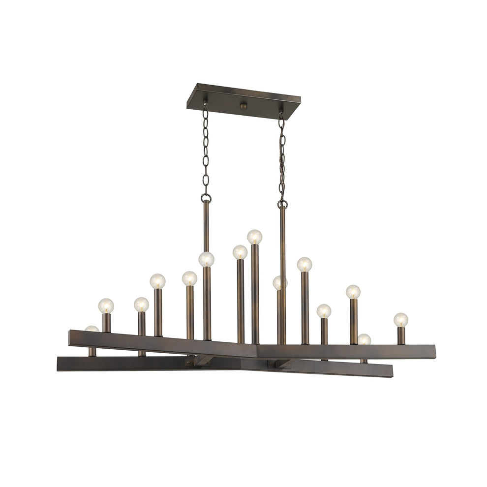 Fallon 14-Light Oil-Rubbed Bronze Island Pendant By Homeroots | Pendant Lamps | Modishstore - 2